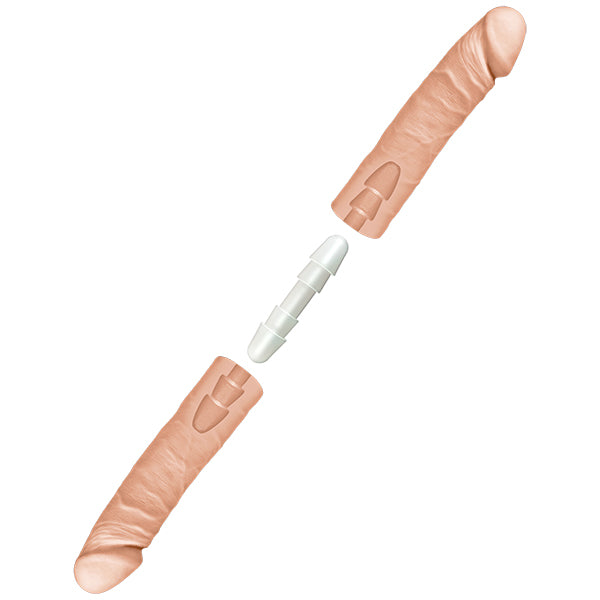 DILDO DOBLE THE D VAC-U-LOCK 16 VAINILLA