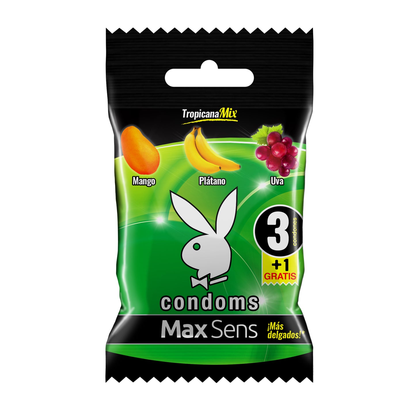 CONDONES PLAYBOY MAXSENS TROPICANA MIX 3 PACK